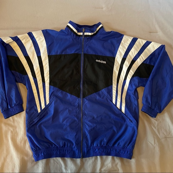 90s Y2K Vintage Adidas Windbreaker Jacket - Picture 1 of 7